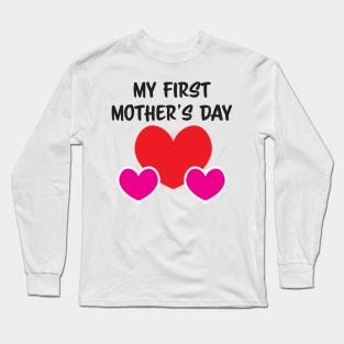 My First Mother's day mother of twin girls Long Sleeve T-Shirt